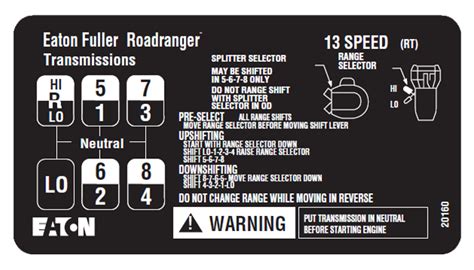 13 speed transmission shift pattern|down shifting 13 speed transmission.